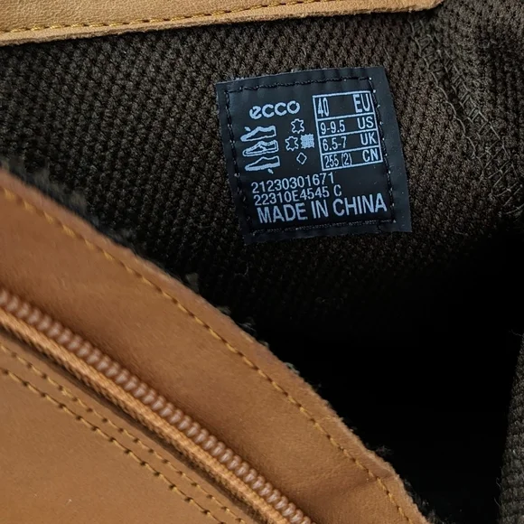 ECCO Sartorelle Shape 35 Ankle Boot Leather Inside Zip Sierra EU40 US 9-9.5 NIB - Picture 12 of 14